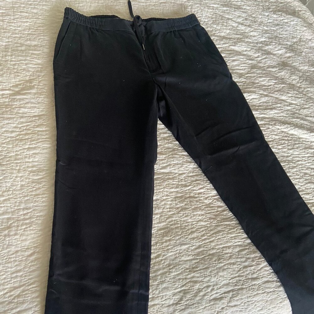 Theory Mens L/G Black Owen Drawstring Pants NWT